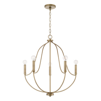 Capital Lighting - 447051AD - Five Light Chandelier - Madison - Aged Brass