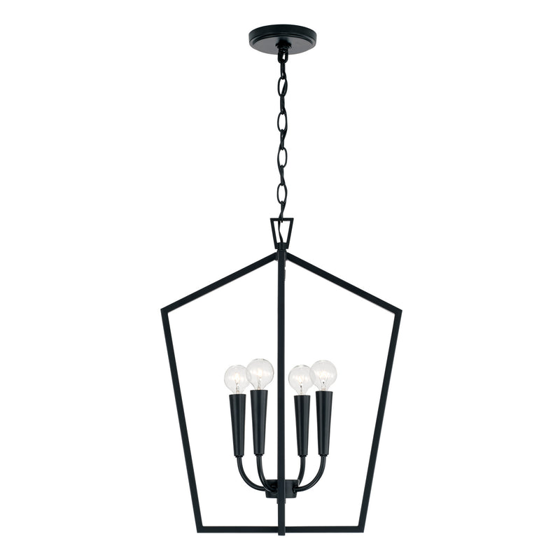 Capital Lighting - 545941MB - Four Light Foyer Pendant - Holden - Matte Black