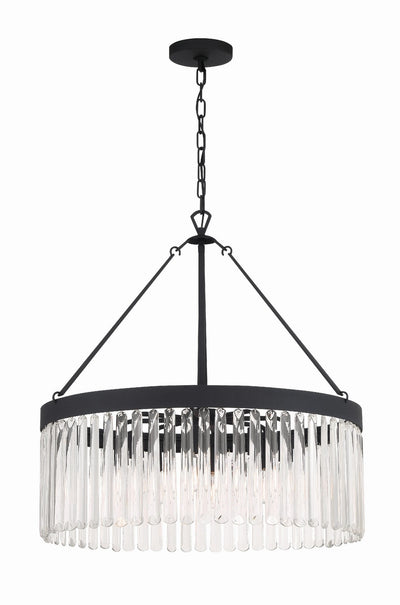 Crystorama - EMO-5406-BF - Eight Light Chandelier - Emory - Black Forged