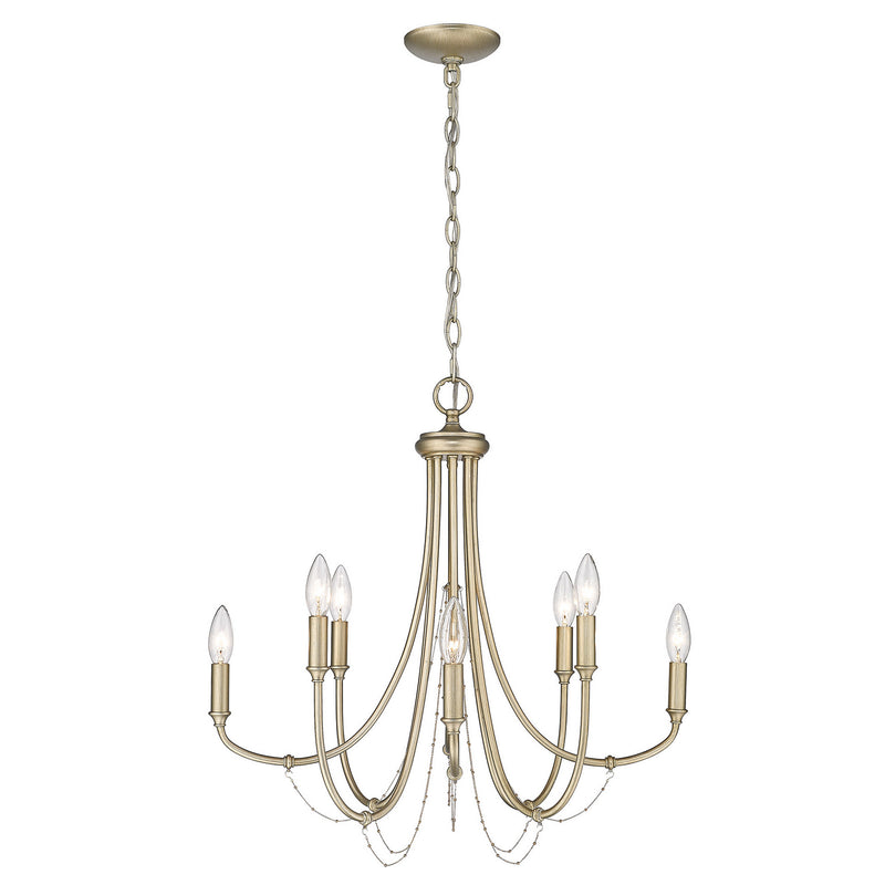 Golden - 8322-8 WG - Eight Light Chandelier - Kamila - White Gold