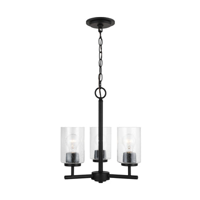 Generation Lighting. - 31170-112 - Three Light Chandelier - Oslo - Midnight Black