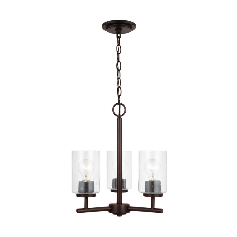 Generation Lighting. - 31170-710 - Three Light Chandelier - Oslo - Bronze