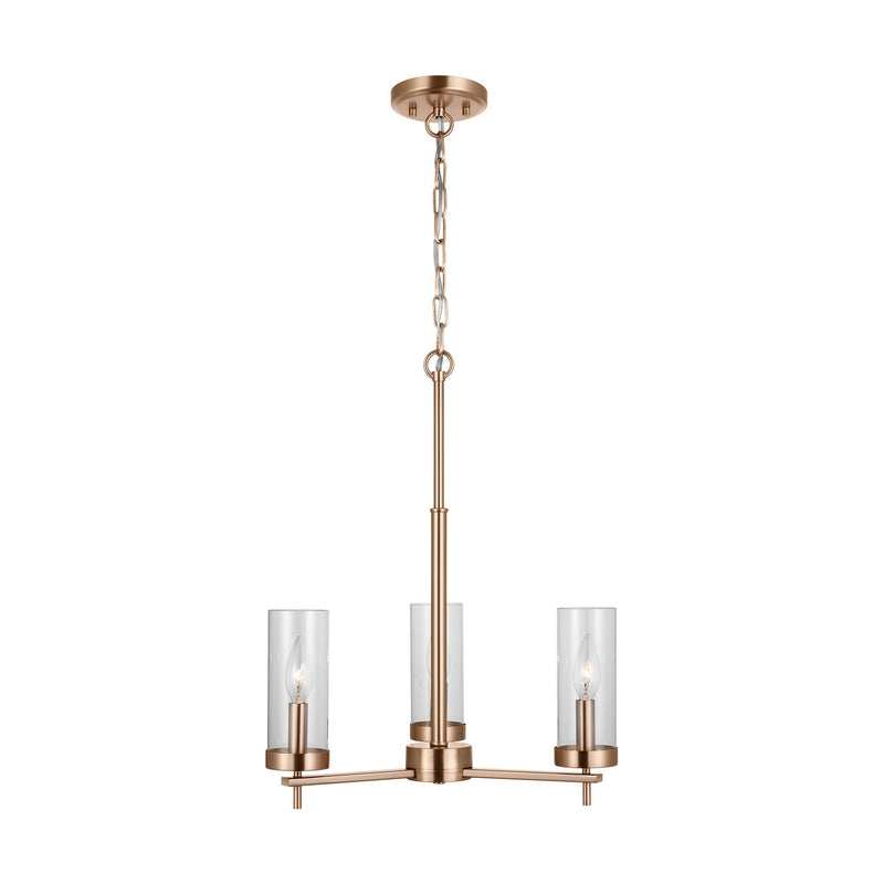 Visual Comfort Studio - 3190303-848 - Three Light Chandelier - Zire - Satin Brass