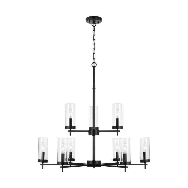 Visual Comfort Studio - 3190309-112 - Nine Light Chandelier - Zire - Midnight Black