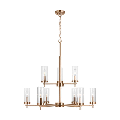 Visual Comfort Studio - 3190309-848 - Nine Light Chandelier - Zire - Satin Brass