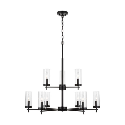 Visual Comfort Studio - 3190309EN-112 - Nine Light Chandelier - Zire - Midnight Black