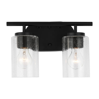 Generation Lighting. - 41171-112 - Two Light Wall / Bath - Oslo - Midnight Black