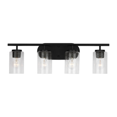 Generation Lighting. - 41173-112 - Four Light Wall / Bath - Oslo - Midnight Black