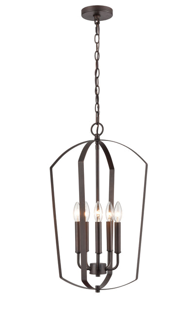 Millennium - 9825-RBZ - Five Light Pendant - Ivey Lake - Rubbed Bronze