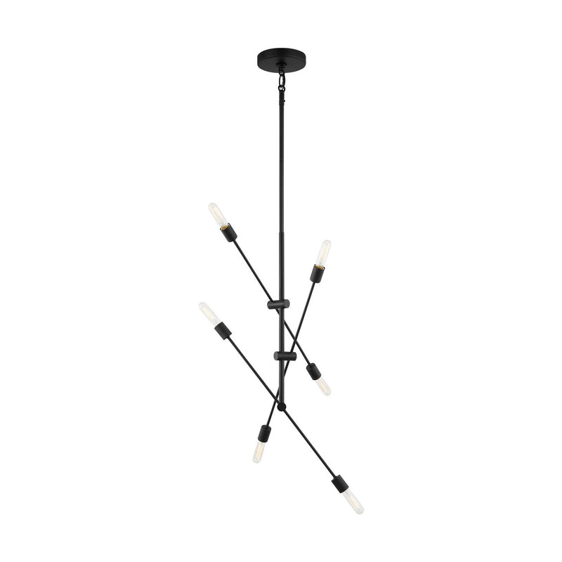 Visual Comfort Studio - 3200506-112 - Six Light Chandelier - Axis - Midnight Black