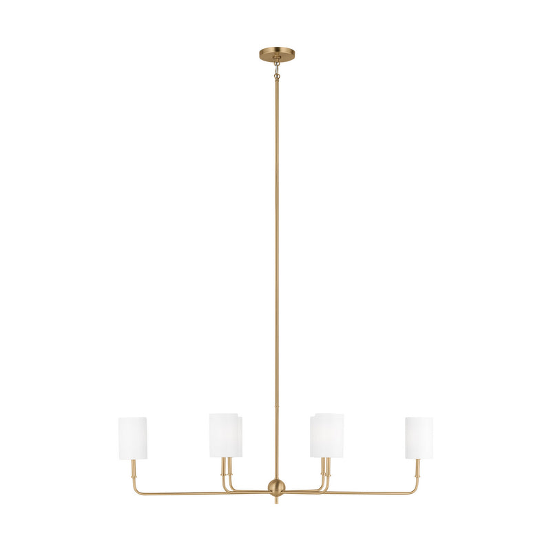 Visual Comfort Studio - 3609306-848 - Six Light Chandelier - Foxdale - Satin Brass