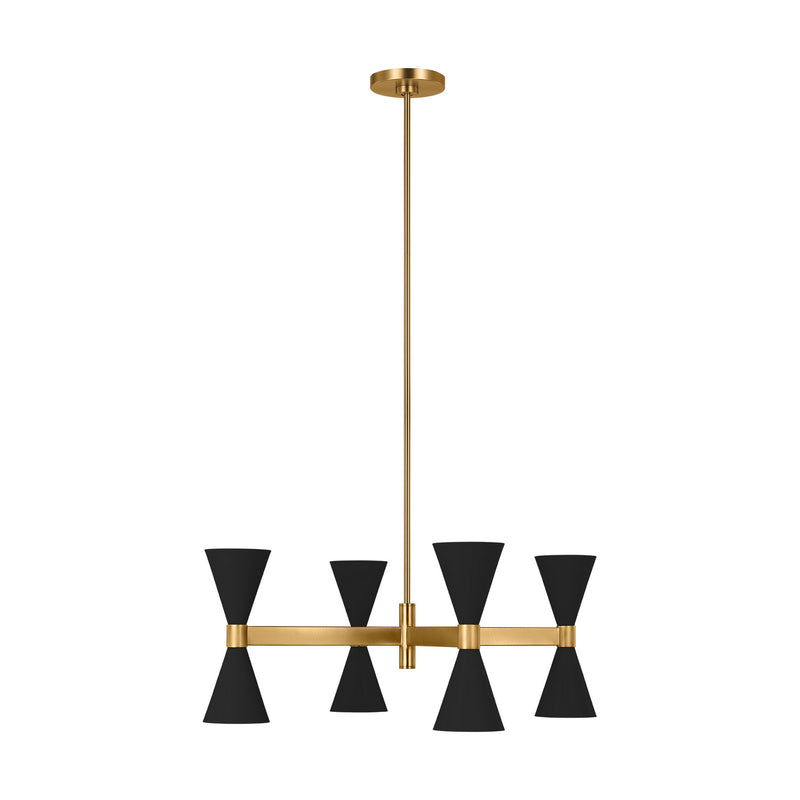 Visual Comfort Studio - AEC1078MBK - Eight Light Chandelier - Albertine - Midnight Black