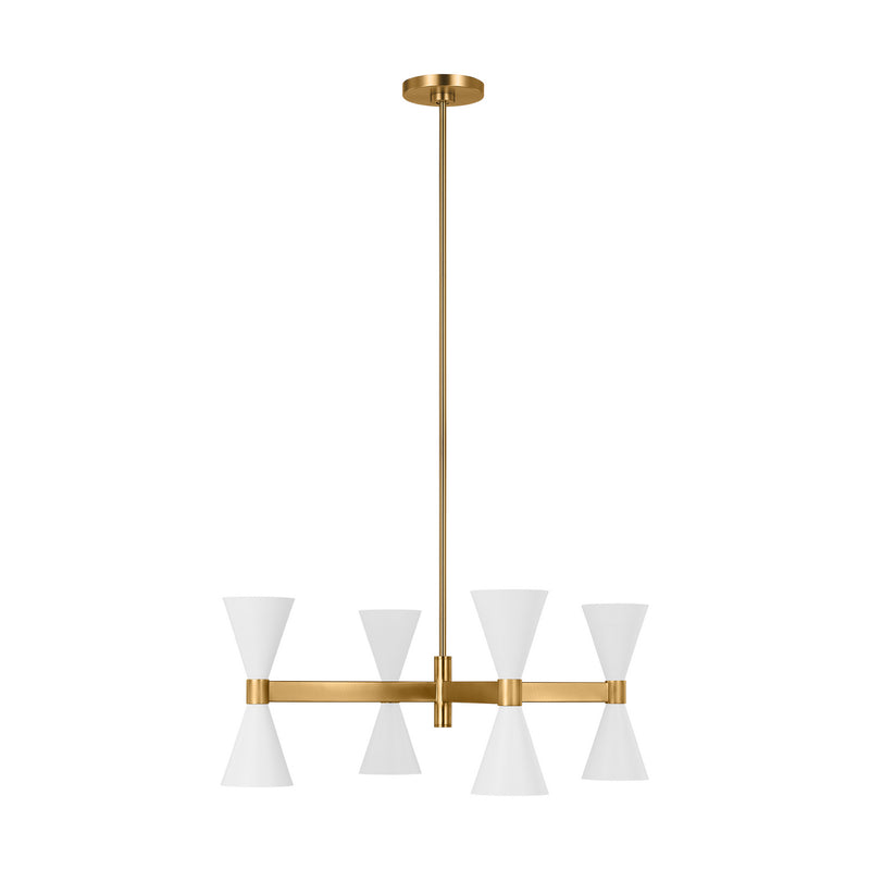 Visual Comfort Studio - AEC1078MWT - Eight Light Chandelier - Albertine - Matte White