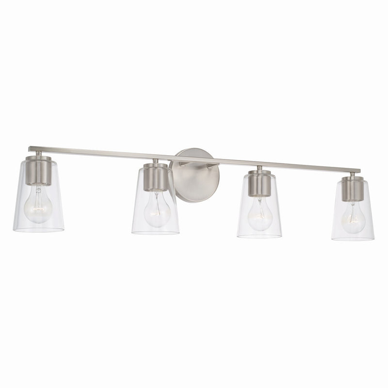 Capital Lighting - 148641BN-537 - Four Light Vanity - Portman - Brushed Nickel