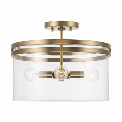 Capital Lighting - 248741AD - Four Light Semi-Flush Mount - Fuller - Aged Brass