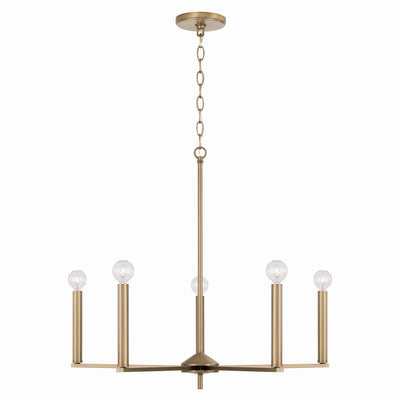 Capital Lighting - 448651AD - Five Light Chandelier - Portman - Aged Brass