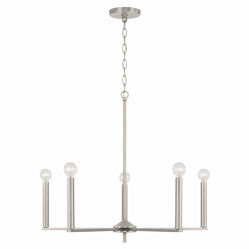 Capital Lighting - 448651BN - Five Light Chandelier - Portman - Brushed Nickel