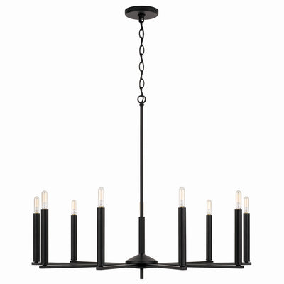 Capital Lighting - 448691MB - Nine Light Chandelier - Portman - Matte Black