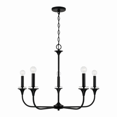 Capital Lighting - 448951MB - Five Light Chandelier - Presley - Matte Black