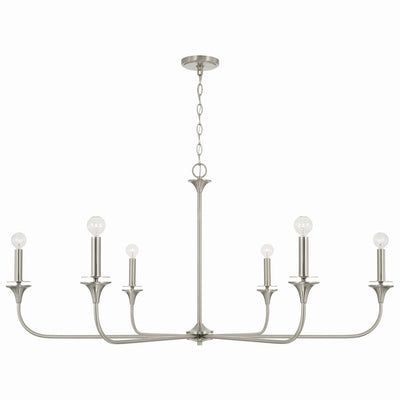 Capital Lighting - 448961BN - Six Light Chandelier - Presley - Brushed Nickel