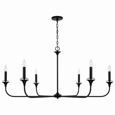 Capital Lighting - 448961MB - Six Light Chandelier - Presley - Matte Black