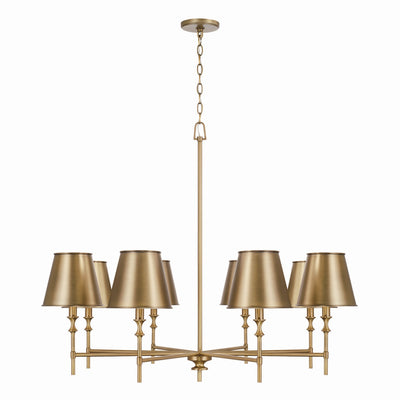 Capital Lighting - 449781AD-707 - Eight Light Chandelier - Whitney - Aged Brass