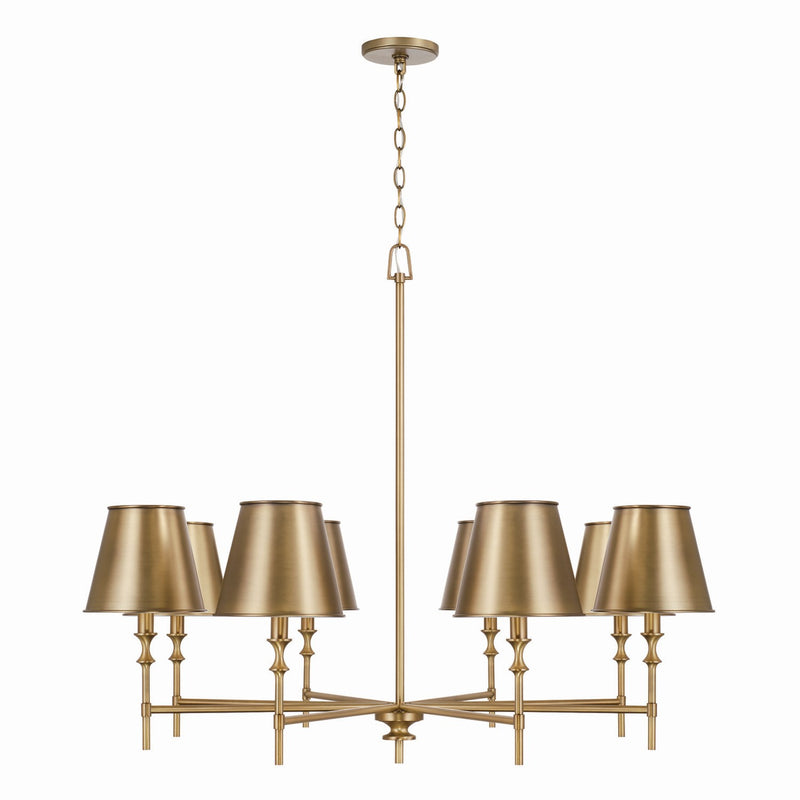 Capital Lighting - 449781AD-707 - Eight Light Chandelier - Whitney - Aged Brass