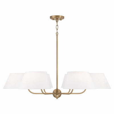 Capital Lighting - 450461AD - Six Light Chandelier - Welsley - Aged Brass