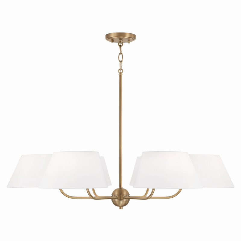 Capital Lighting - 450461AD - Six Light Chandelier - Welsley - Aged Brass