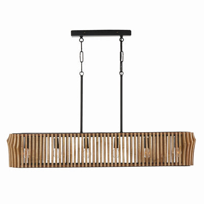 Capital Lighting - 844661WK - Six Light Island Pendant - Archer - Light Wood and Matte Black