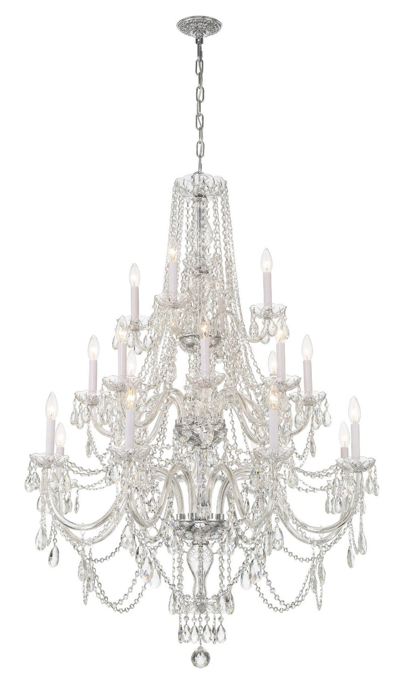 Crystorama - 1157-CH-CL-MWP - 20 Light Chandelier - Traditional Crystal - Polished Chrome