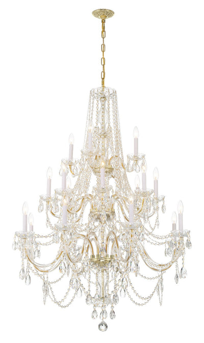 Crystorama - 1157-PB-CL-MWP - 20 Light Chandelier - Traditional Crystal - Polished Brass