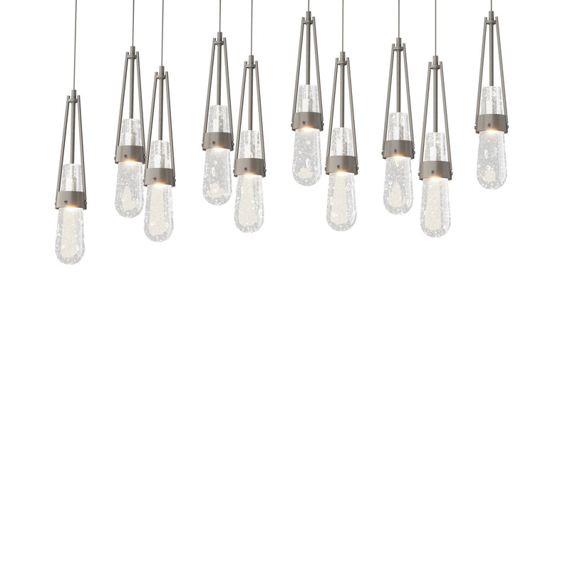 Link 10-Light Blown Glass Rectangular Pendant