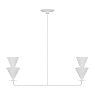 Visual Comfort Studio - LXC1092CPST - Two Light Linear Chandelier - Cornet - Cast Plaster