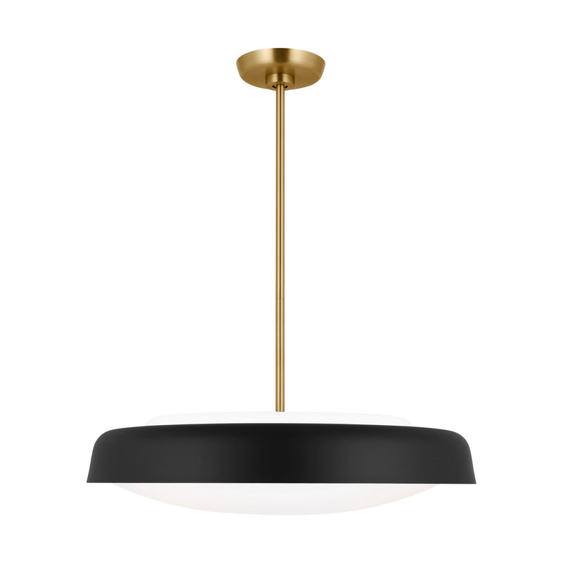 Visual Comfort Studio - KSP1133MBK - Three Light Pendant - Draper - Midnight Black