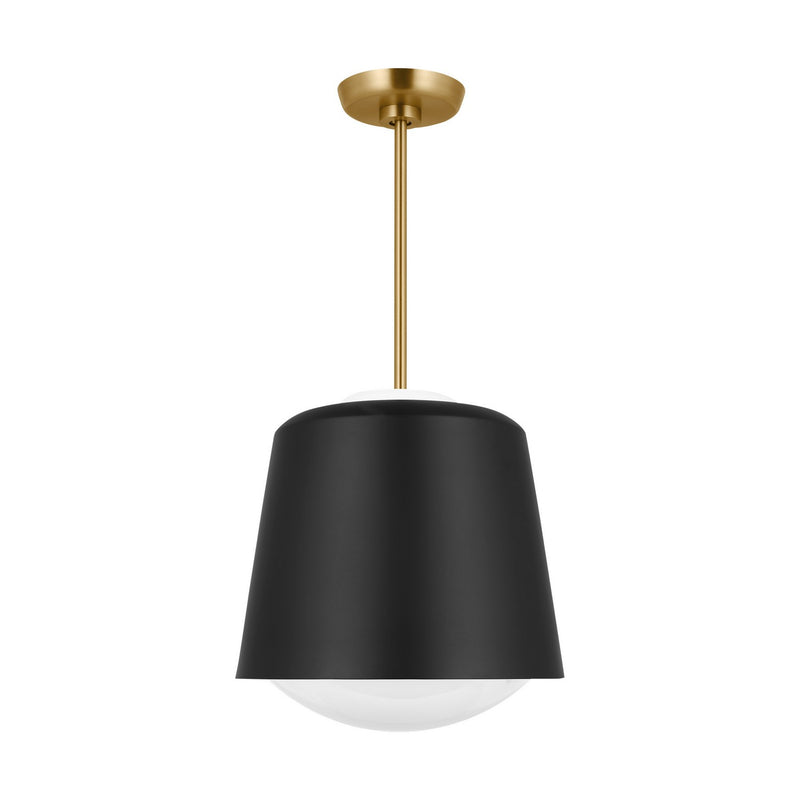 Visual Comfort Studio - KSP1141MBK - One Light Pendant - Draper - Midnight Black