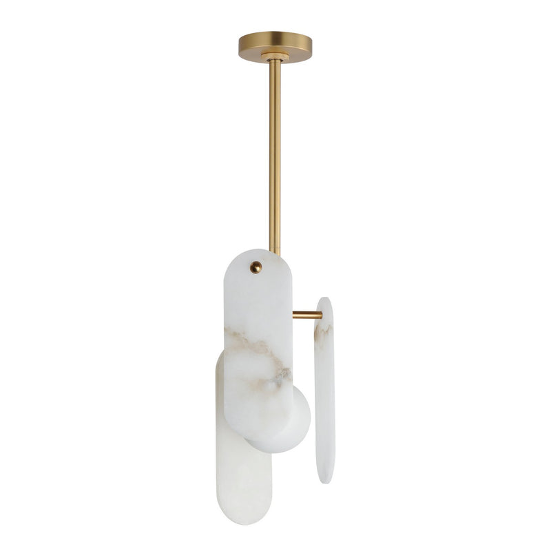 Studio M - SM24811WANAB - LED Pendant - Megalith - Stone - Natural Aged Brass