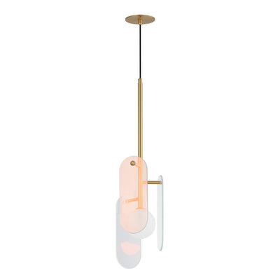 Studio M - SM24812DCNAB - LED Pendant - Megalith - Glass - Natural Aged Brass