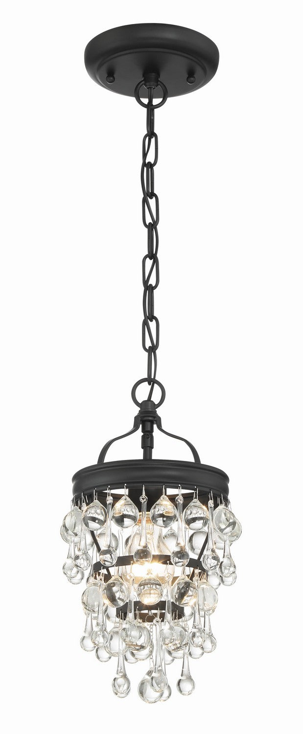 Crystorama - 131-MK - One Light Mini Chandelier - Calypso - Matte Black