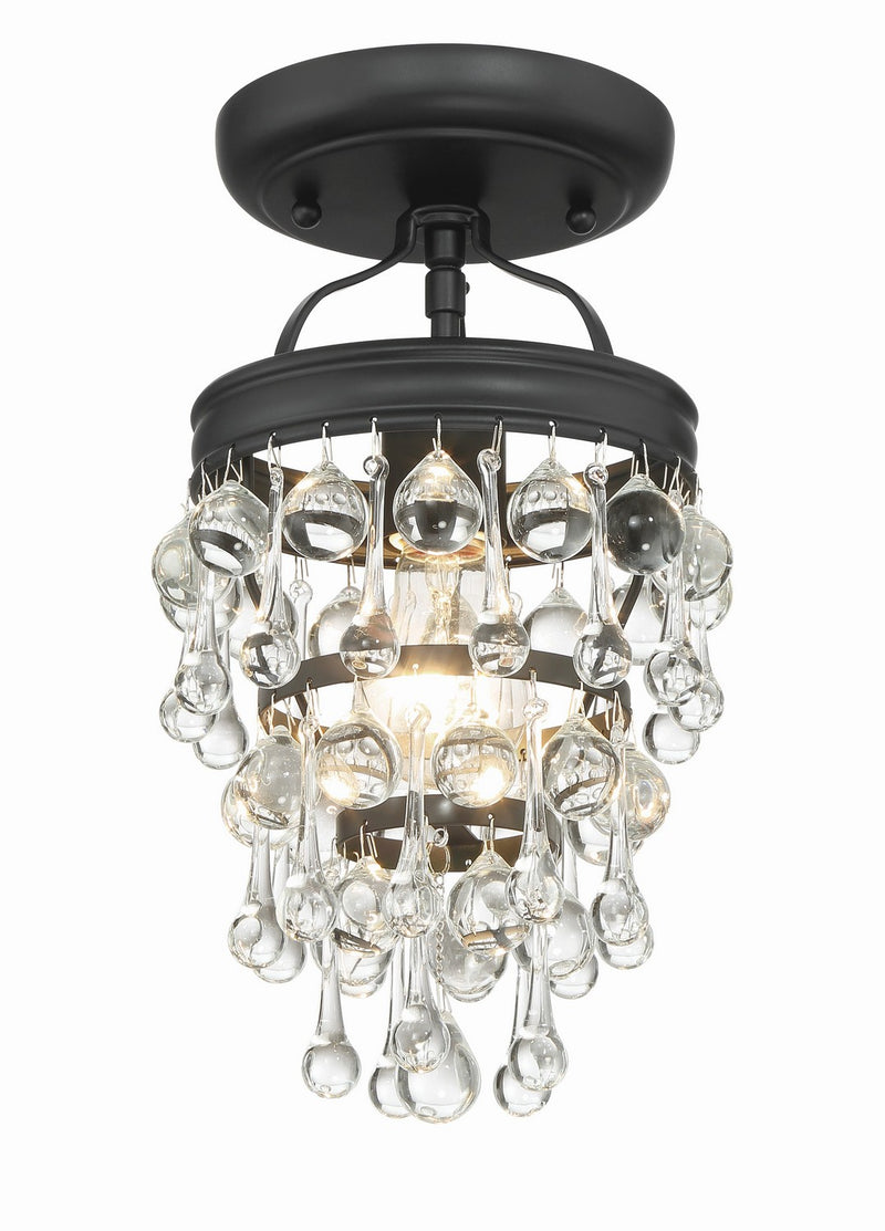 Crystorama - 131-MK_CEILING - One Light Semi Flush Mount - Calypso - Matte Black