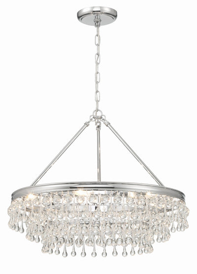 Crystorama - 237-CH - Six Light Chandelier - Calypso - Polished Chrome