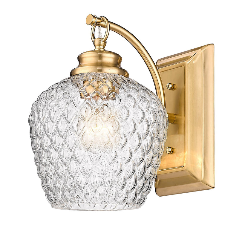 Golden - 1088-1W MBG-CLR - One Light Wall Sconce - Adeline MBG - Modern Brushed Gold