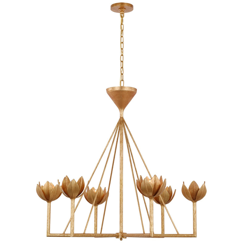 Visual Comfort Signature - JN 5008AGL - LED Chandelier - Alberto - Antique Gold Leaf