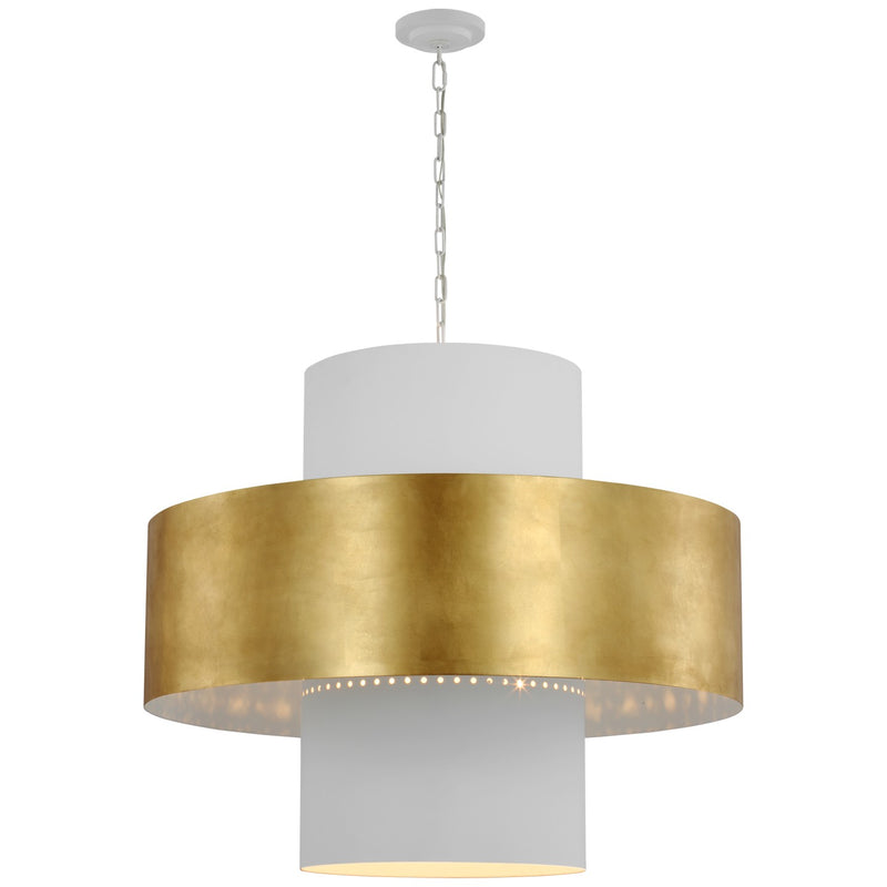 Visual Comfort Signature - JN 5333PW/G - LED Pendant - Chalmette - Plaster White And Gild