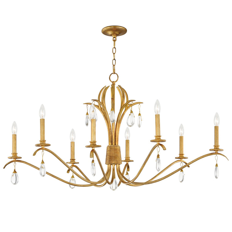 Maxim - 12748CHGL - Eight Light Chandelier - Eden - Charcoal Gold Leaf