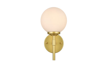 Elegant Lighting - LD7301W6BRA - One Light Bath Sconce - Ansley - Brass and frosted white