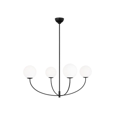 Visual Comfort Studio - AEC1124MBK - Four Light Chandelier - Galassia - Midnight Black