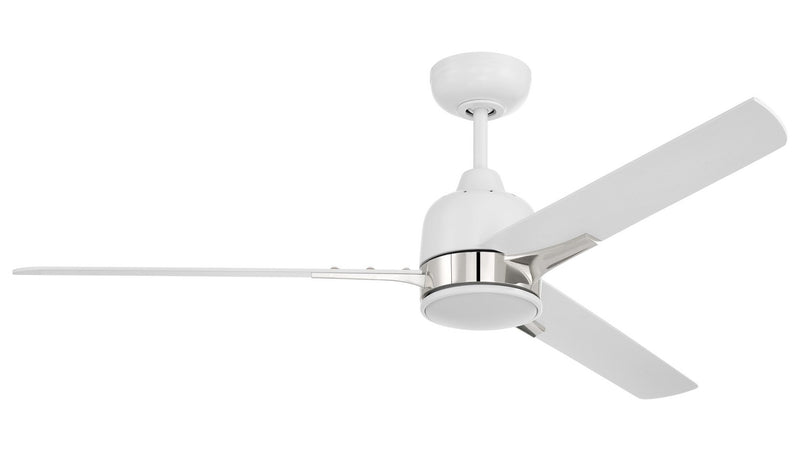 Craftmade - FUL52WPLN3 - 52"Ceiling Fan - Fuller - White/Polished Nickel