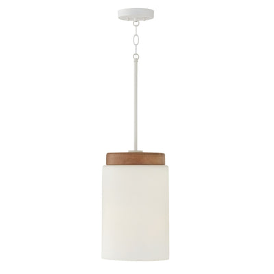 Capital Lighting - 350911LT - One Light Pendant - Liam - Light Wood and White