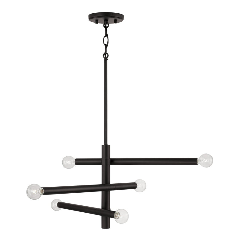 Capital Lighting - 451261MB - Six Light Chandelier - Zane - Matte Black